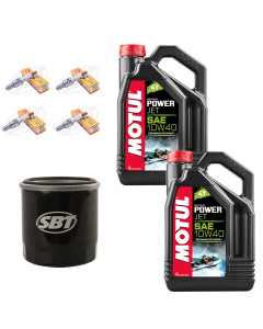 Motul Powerjet Yamaha 4-takt servicesats med SBT oljefilter (ej 1800cc) + CR9EB