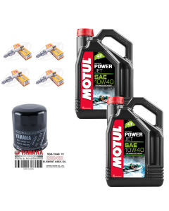 Motul Powerjet Yamaha 4-takt servicesats med original oljefilter (ej 1800cc) + CR9EB